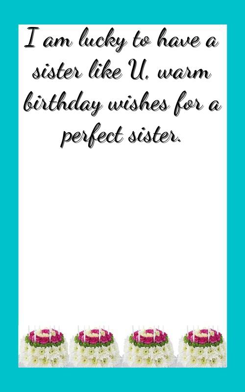 whatsapp status for sister birthday